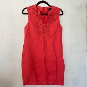 💖💖 free w/ purchase: Jcrew Coral Embroidered Mini Dress size XS